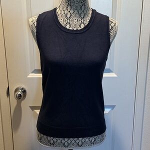 Classic Navy Sleeveless Knit Tank Top